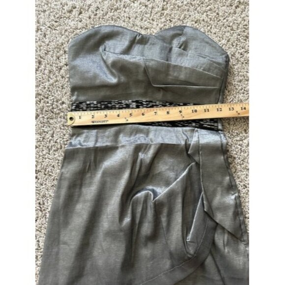 LOVE TEASE Cocktail Dress 3 Juniors Strapless Beaded detail Zipper Closure - Picture 7 of 12